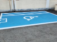 장애인주차구역 안내선 및 횡단보도 선 도색